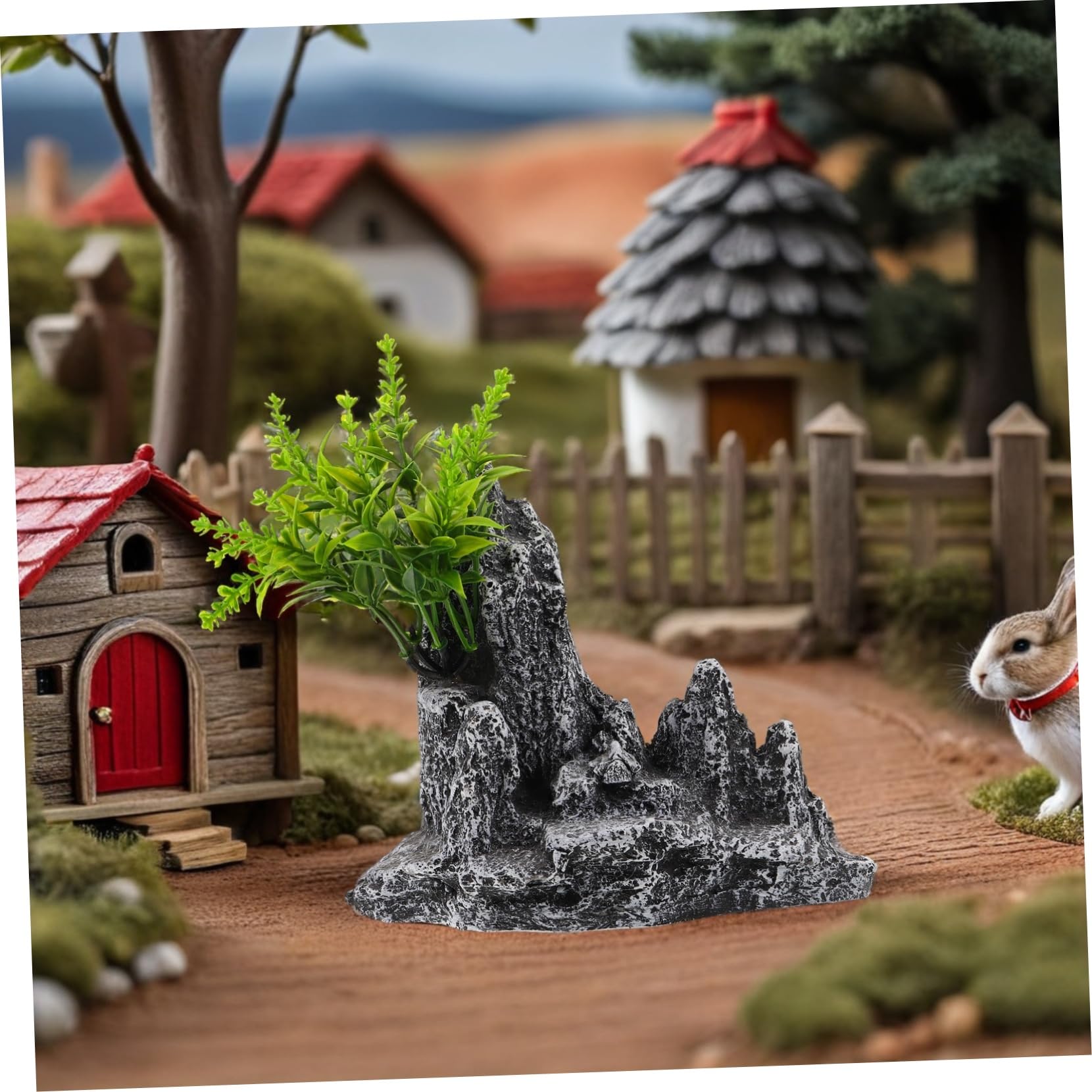 TOPBATHY Decorazione Artificiale Resistente per Paesaggio Subacqueo Miniature Giardino e Statue Decorative Pietra Simulata per Design Compatto e Facile da Installare
