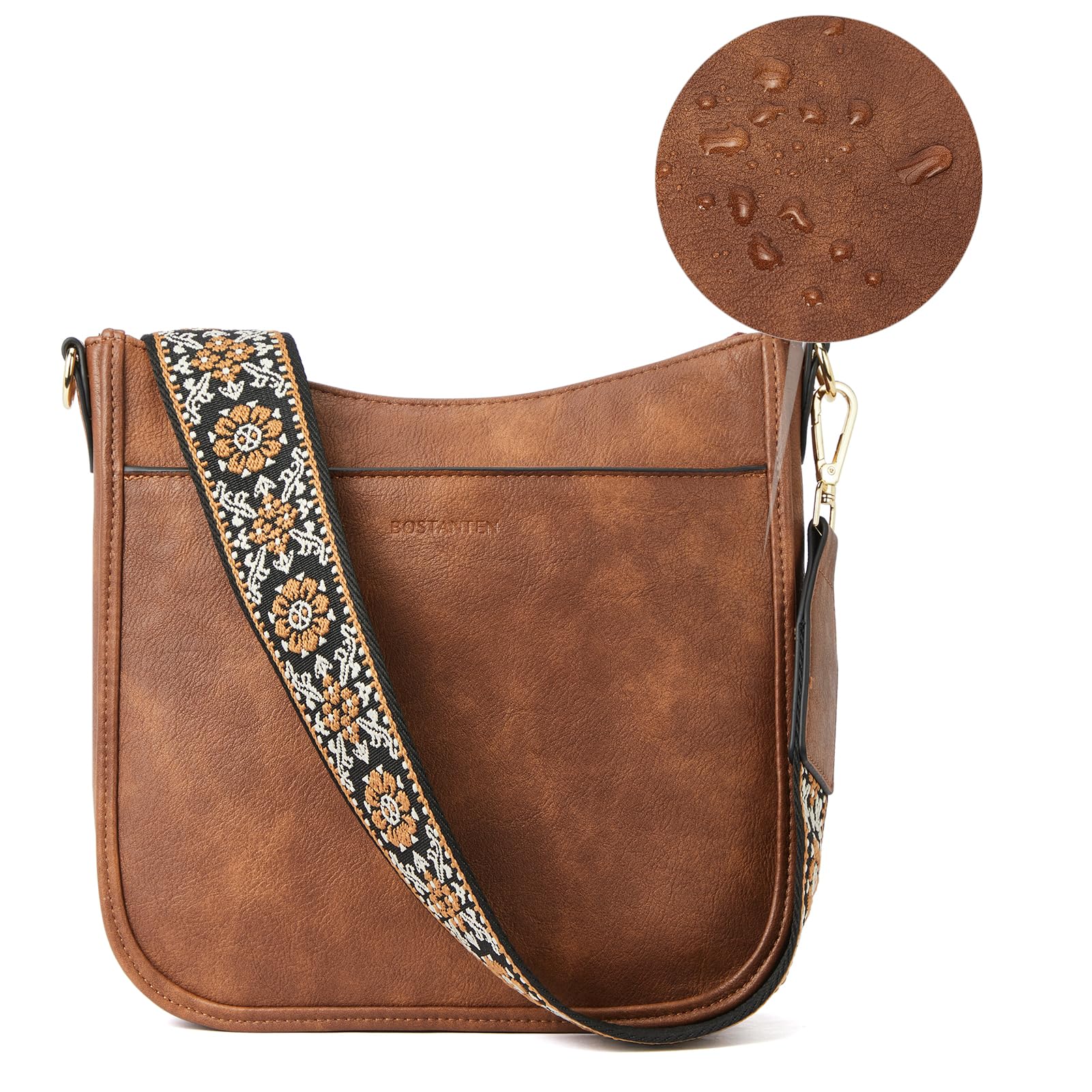 BOSTANTEN - Bolso de piel para mujer, bolsos de hombro para mujer, diseño de bolso de mano, para mujer, bolsas de Hobo, bolsa de cubo