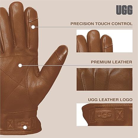 Amazon.co.jp: UGG メンズ 3ポイント レザーグローブ US サイズ