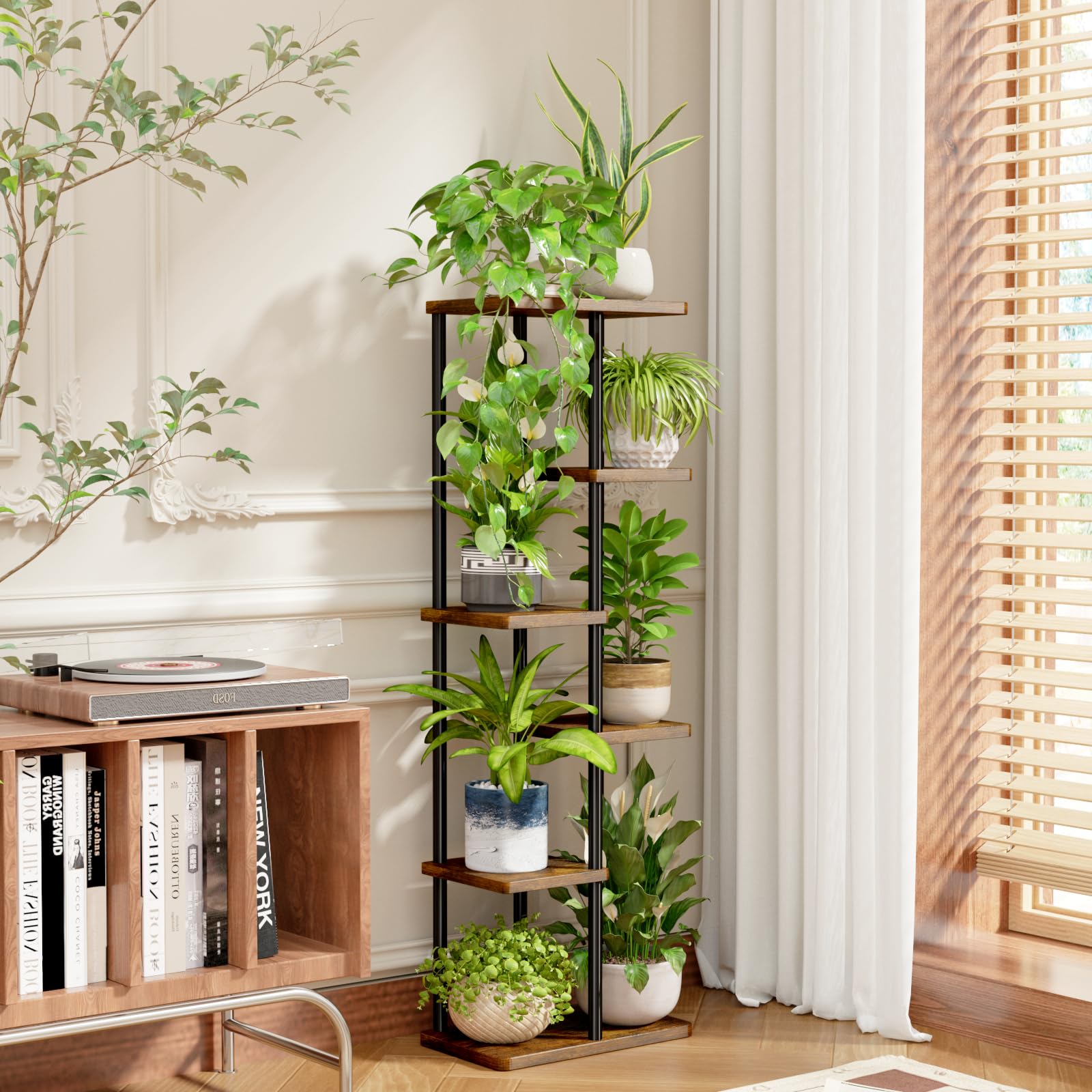 HOMKIRT Support Pour Plantes D'intérieur Et D'extérieur