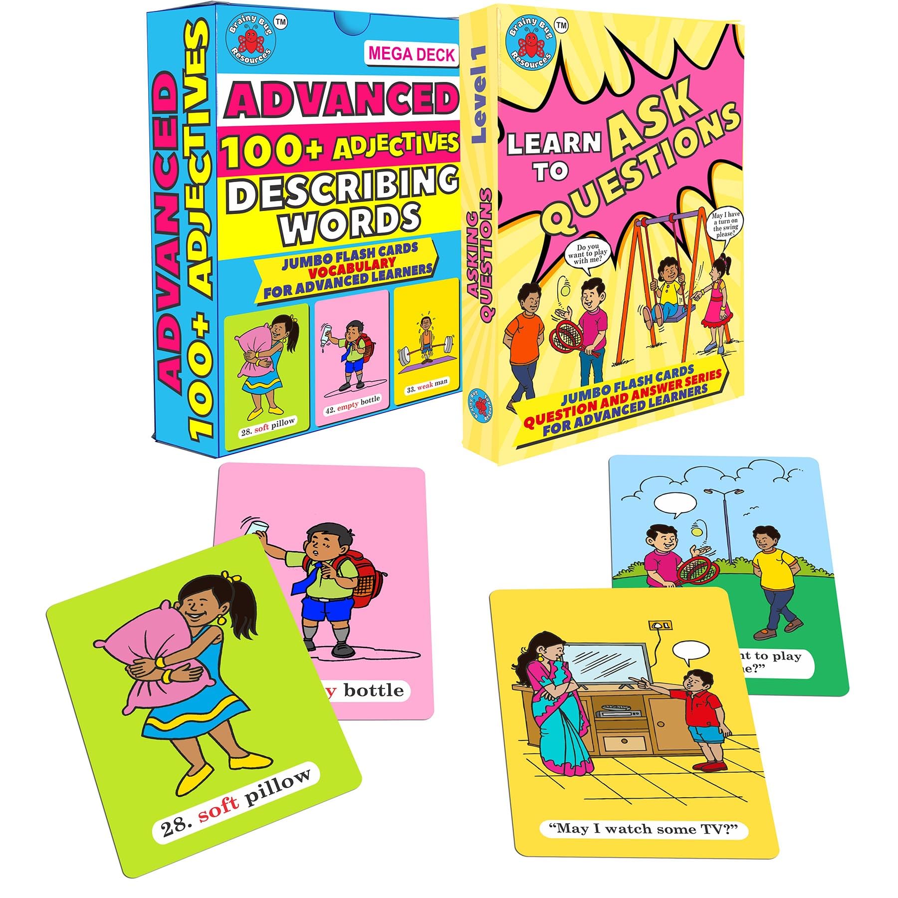 Adjectives Megadeck (104 Cards) and Learn to Ask Questions (30 Cards) | Advanced Learners | Describing Words and Conversation Skills | Special Needs Kids (B0D67FQT4B) Amazon Price History, Amazon Price Tracker