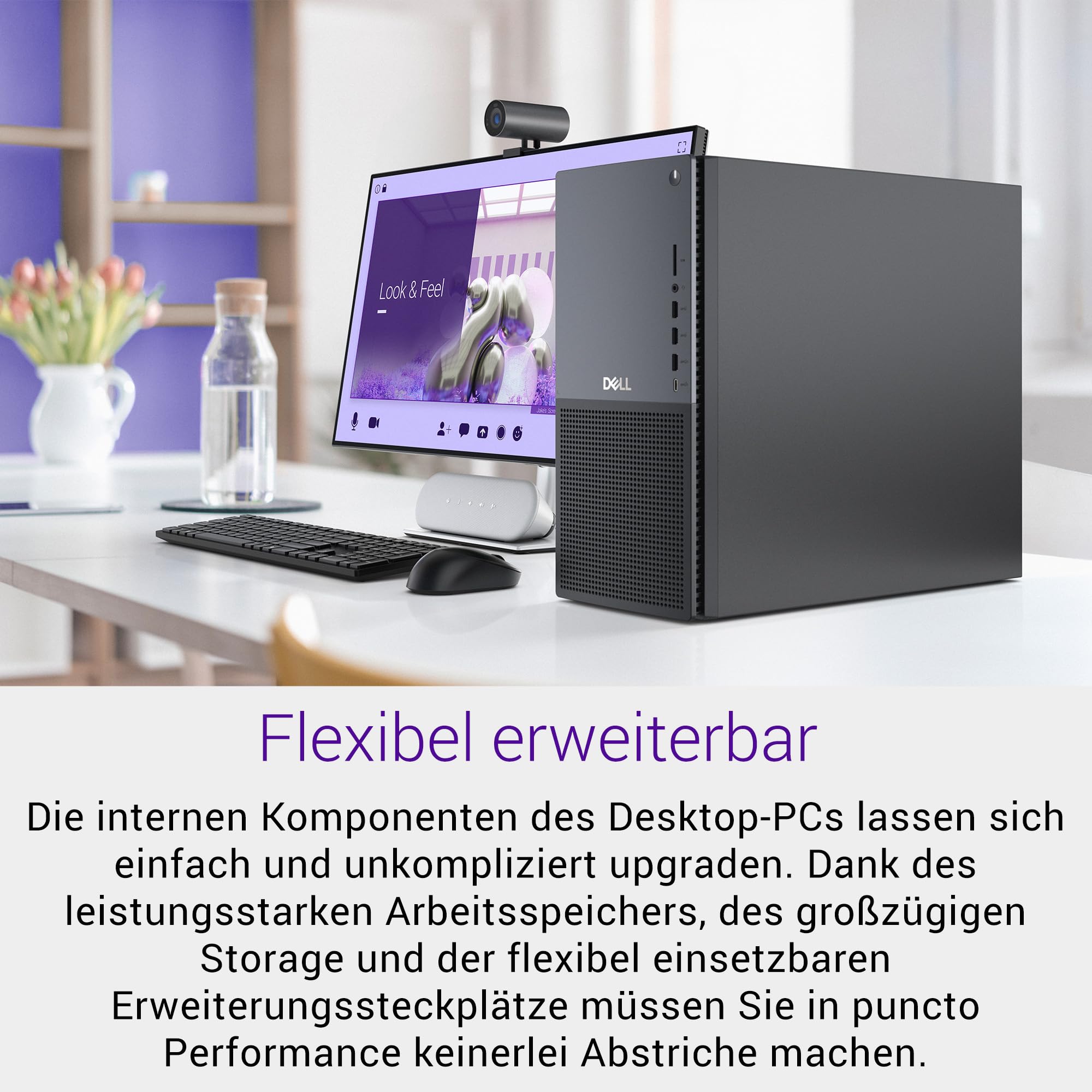 Dell Tower Plus EBT2250 Desktop-PC - Intel Core Ultra 7 Series 2, 16GB RAM, 1TB SSD, NVIDIA GeForce RTX 5060, Wi-Fi 7, HDMI, Thunderbolt 4, McAfee Business Protection 1 Jahr, Windows 11 Pro, Graphit