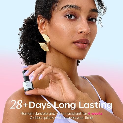 Miniatura 8 de Modelones Juego de 6 esmaltes de uñas en gel, azul, primavera, pastel, semipermanente, rosa, oscuro, azul, LED, manicura francesa en casa, regalo