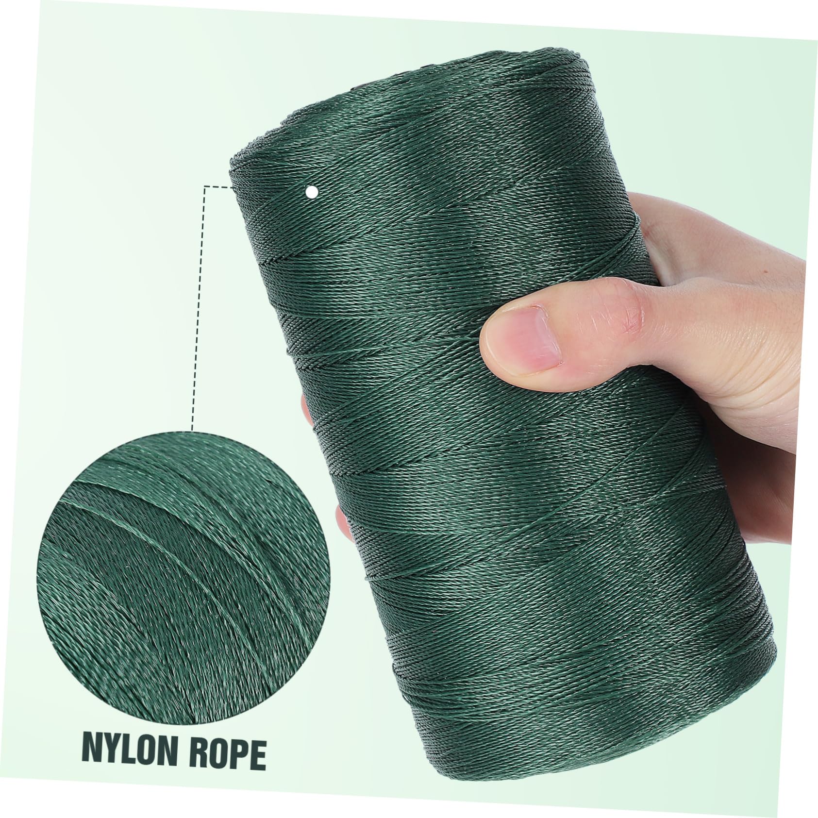 DOITOOL 1roll Nylon Twine Rope for Fishing Net Repair Strong Multipurpose Line and Zero Elasticity Design for Outdoor Use for Binding Climbing and Fishing Activities : Office Products