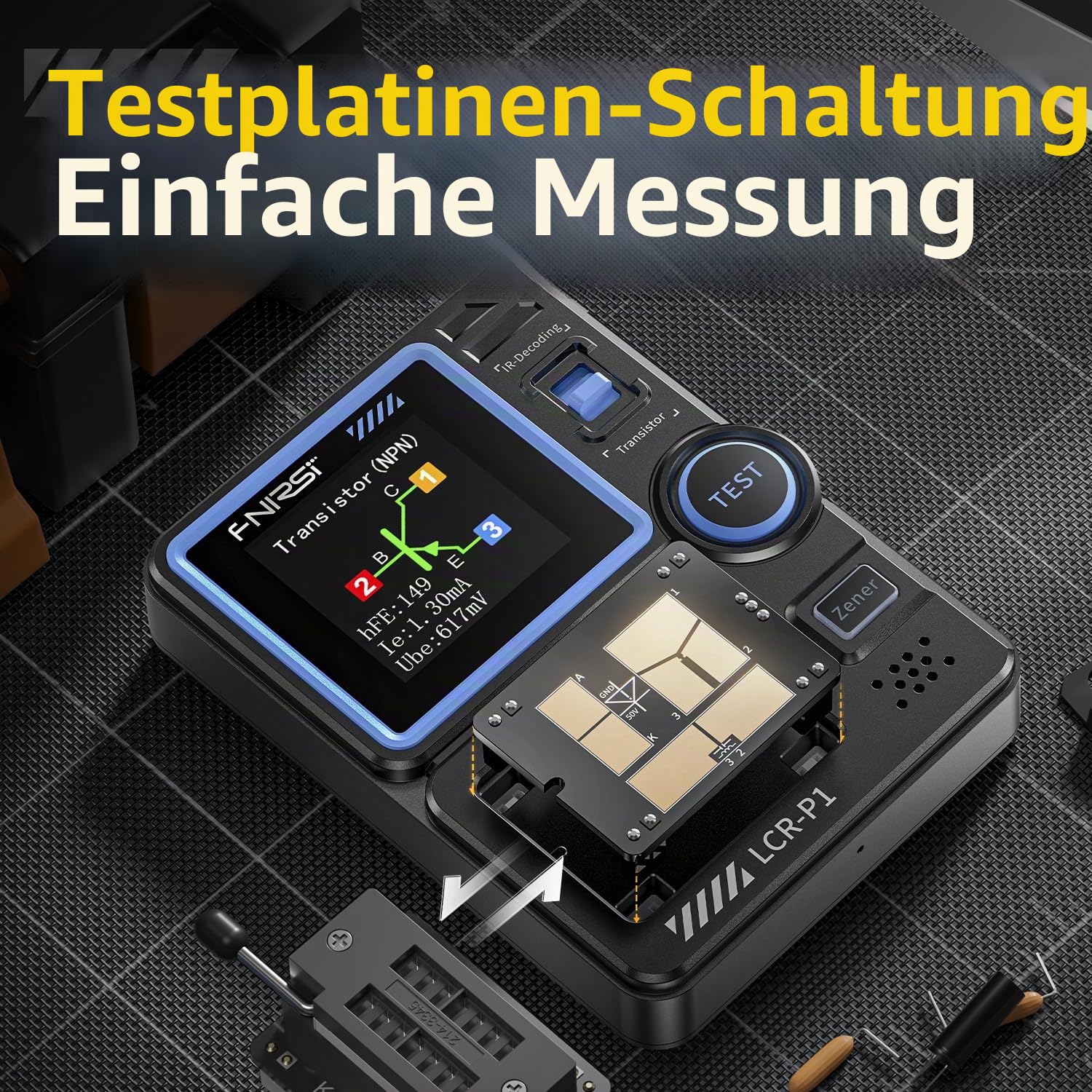 Multifunktionstester LCR-P1, Diodenkondensator, LCR-Widerstands-Zähler, ESR-Zähler, NPN PNP MOSFET, Infrarot