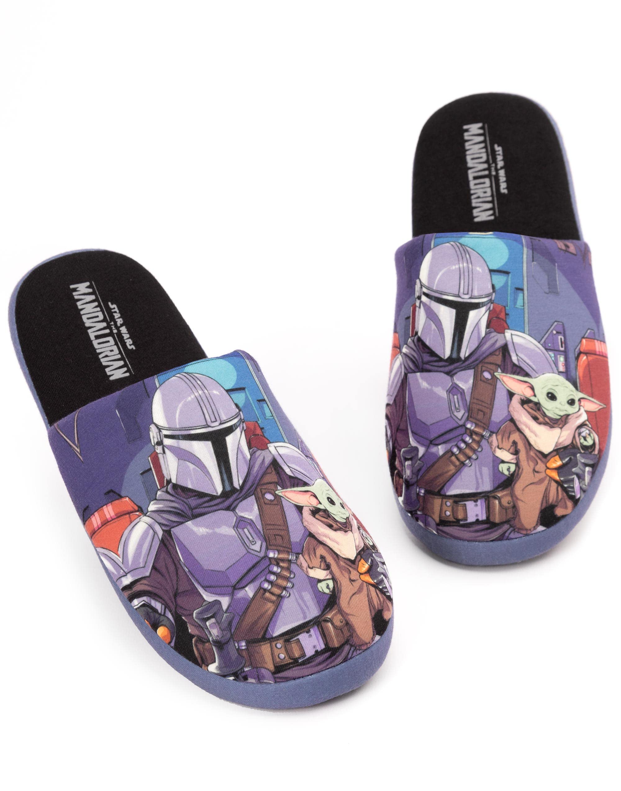 Star WarsThe Mandalorian Slippers for Men Adults Baby Yoda Character House Shoes Movie Merchandise Gifts for Him | Foam Slip On