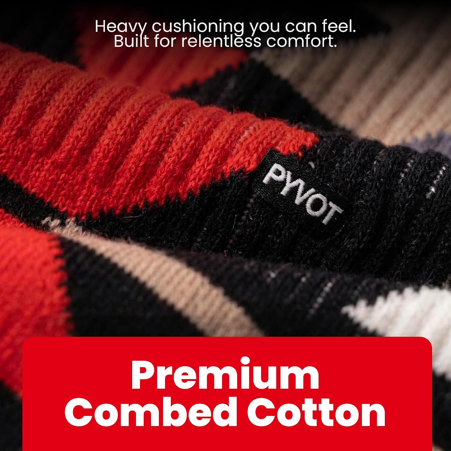 PYVOT Artist Series Arrow Bundle 3-Pack, Premium Geometric Novelty Socks Crew Socks for Men and Women, Red and Green Arrow Multi-Color Patterns, Moisture Wicking Combed Cotton, Heavy Cushion, 3 Pairs