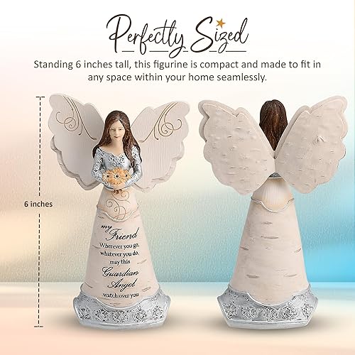 Vista 54 de Pavilion Gift Company Elements Daughter - Figura de ángel guardián, 6 pulgadas, color rojo