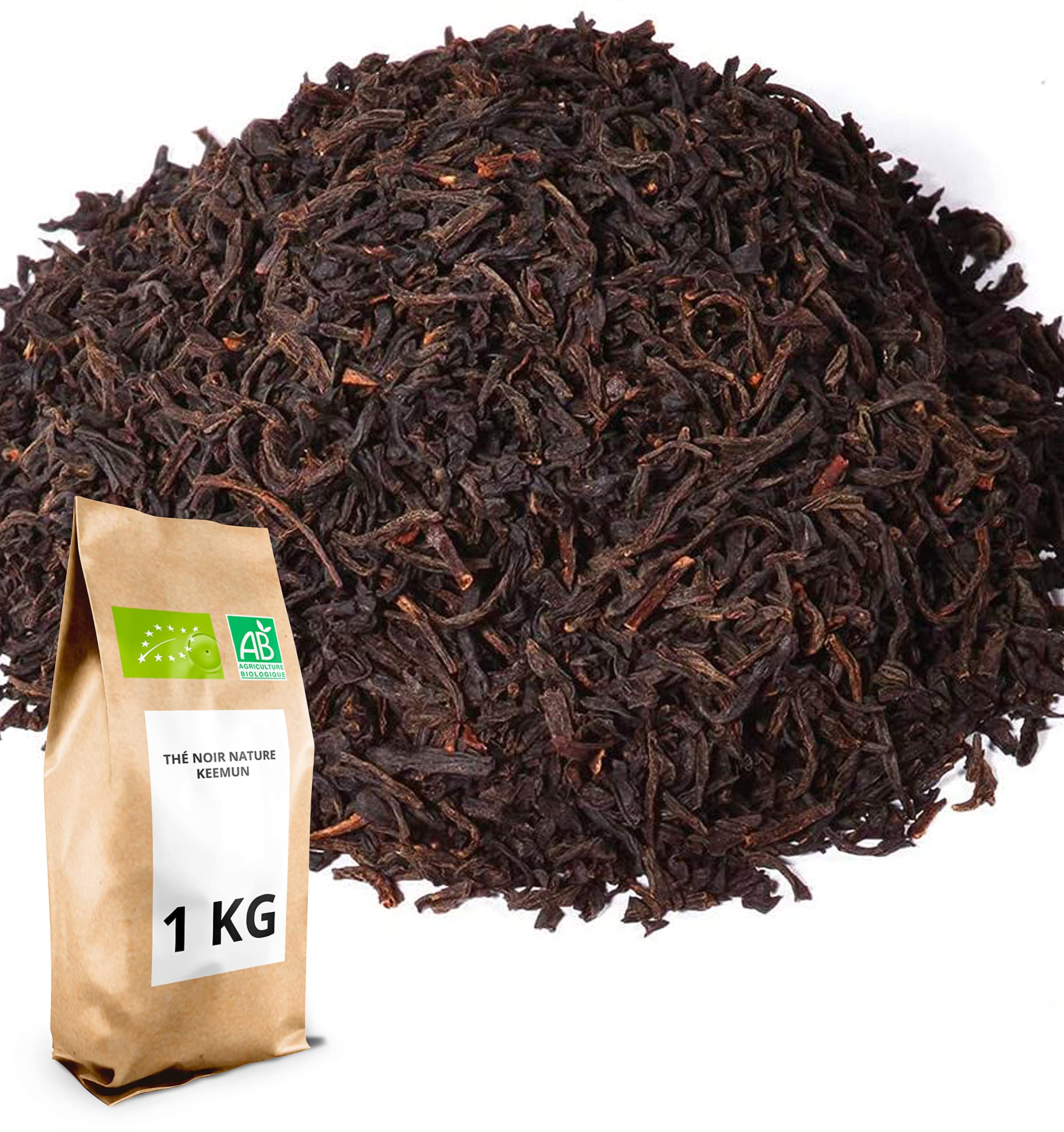 Thé noir Bio Keemun - 1 kg (400 tasses) - Thé en vrac 100% Agriculture Biologique - Thés Direct