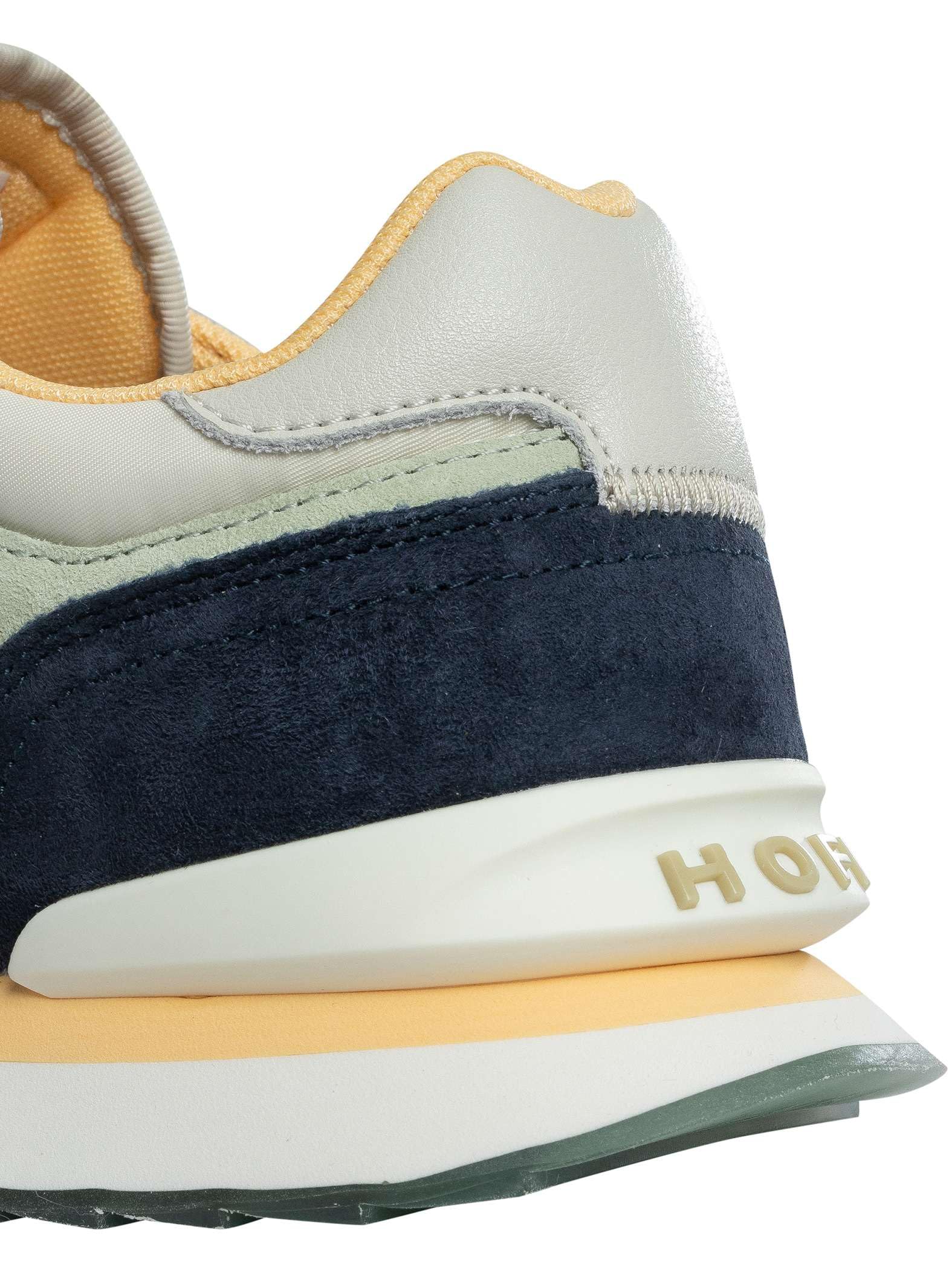 HOFF Zapatillas de ante Mar De Plata para hombre, gris/blanco/verde