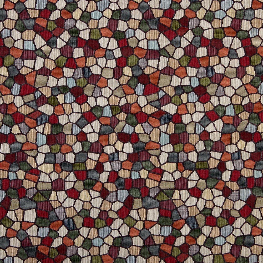 Kt KILOtela - Tela Tapicería, Jacquard Gobelino, Tapizar Sillas, Cojines, Cabecero, Sofá, Bolsos, Resistente al Desgaste, Costura, 100 cm Largo x 280 cm Ancho, Geométrico, Multicolor, 1 metro — view 49
