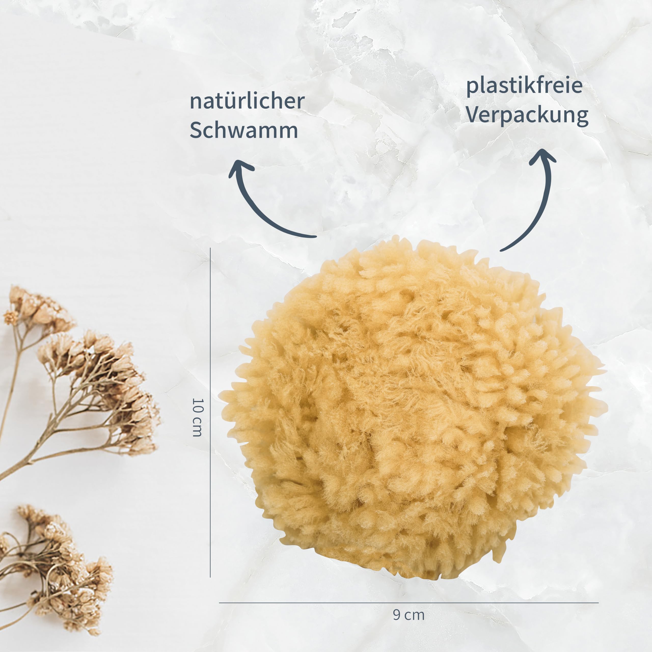 4025 NIY Niyok Sea Sponge Body Approx. 10 cm, Brown - Image 2