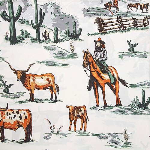 Miniatura 6 de Paseo Road by HiEnd Accents Ranch Life Western, juego de funda de edredón de 3 piezas, tamaño Queen, juego de cama de algodón con estampado de