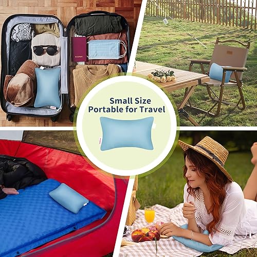 Miniatura 3 de Pro Goleem Almohada pequeña de 11 x 6 x 2.5 pulgadas para niños y bebés que duermen con etiqueta de nombre, mini almohada pequeña para acampar y