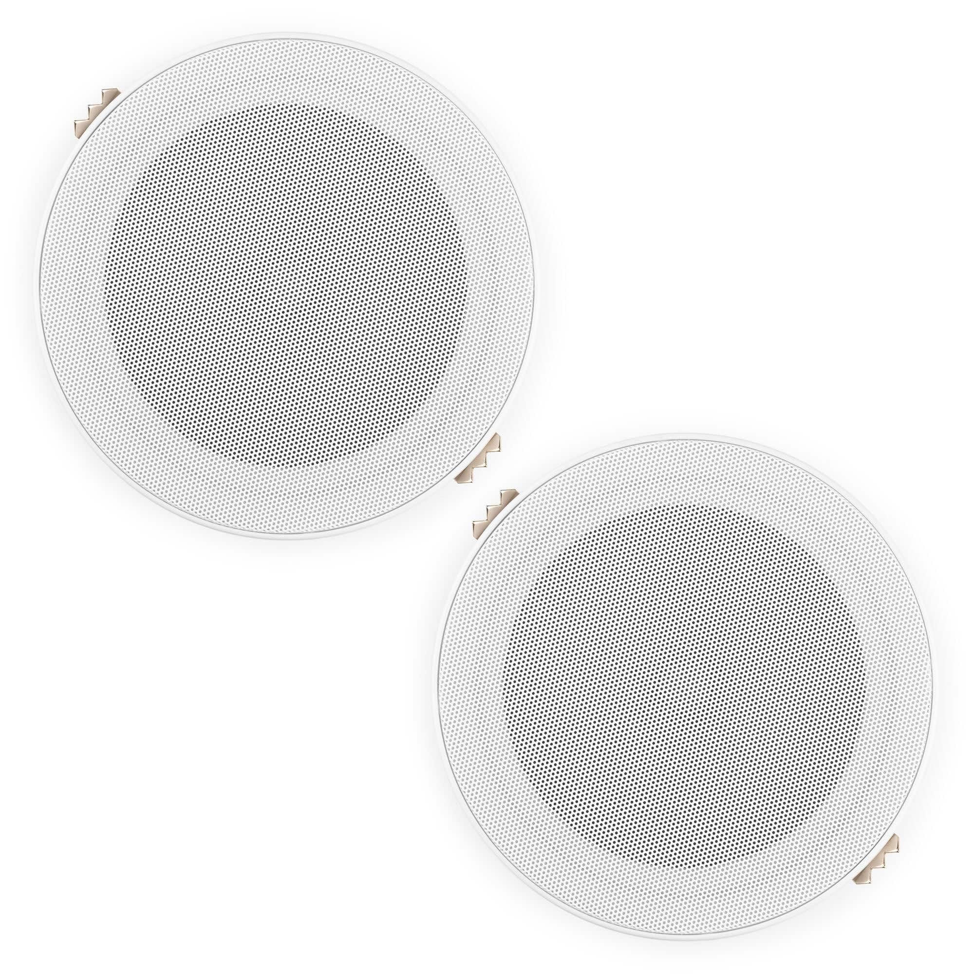 Power Dynamics Powerline A50B Pack Amplificateur Mural avec 2 Enceintes de Salle de Bain - 80 Watts, Câbles Inclus, BT 5.0, USB et Micro SD, Écran Tactile, Idéal pour Sonorisation de la Maison | Protection IPX5, convient pour les zones humides, lecture sa