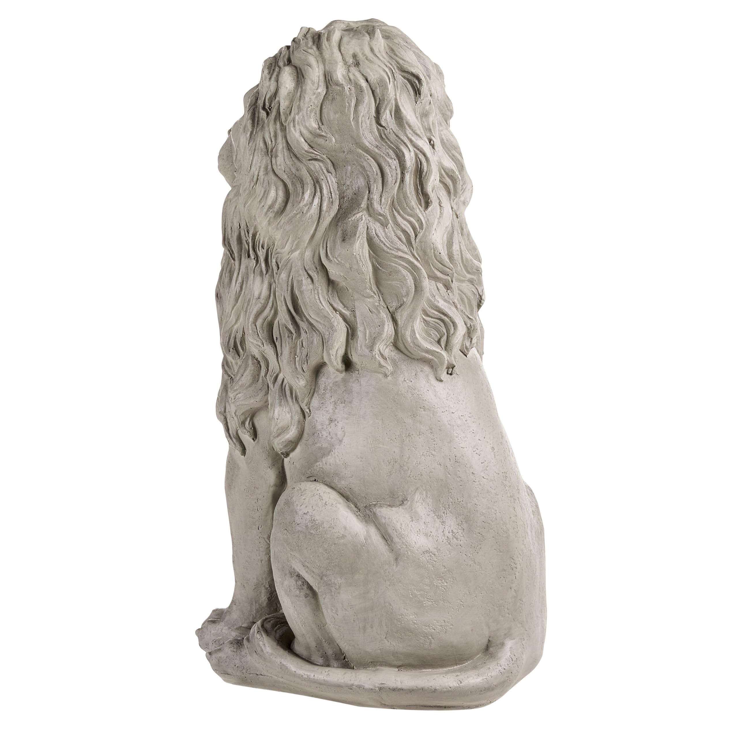 Beliani Statua decorativa da giardino a forma di 34 x 40 x 70 cm, scultura da esterno, grigio chiaro,