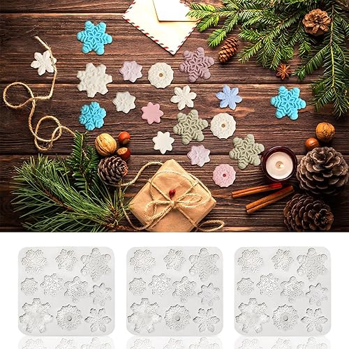 Miniatura 3 de 3 moldes de silicona para fondant, 30 cavidades 3D, molde de copo de nieve de Navidad, decoración de tartas, decoración de cupcakes, proyectos de