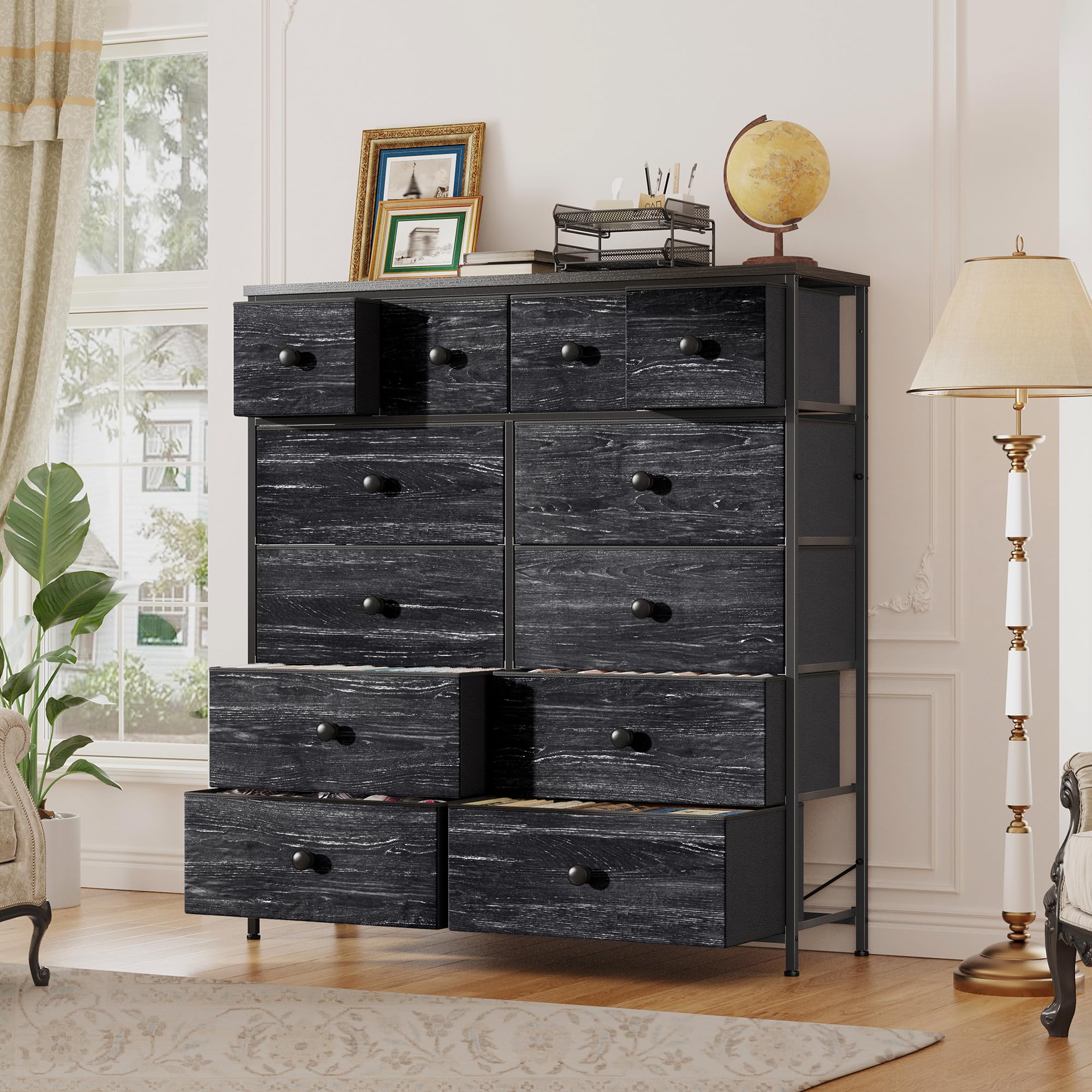 vertical black dresser Romorgniz Dresser, Space Saving, Tall Storage Cabinet Size:ONE SIZE FOR SML Allegra K Corduroy Pockets Turned embellishments on each MOTB Summer