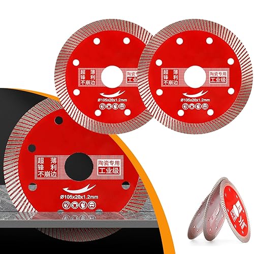 2 discos maestros de corte de azulejos corrugados ultrafinos, disco de corte súper fino para azulejos de cerámica de porcelana, disco de hoja de