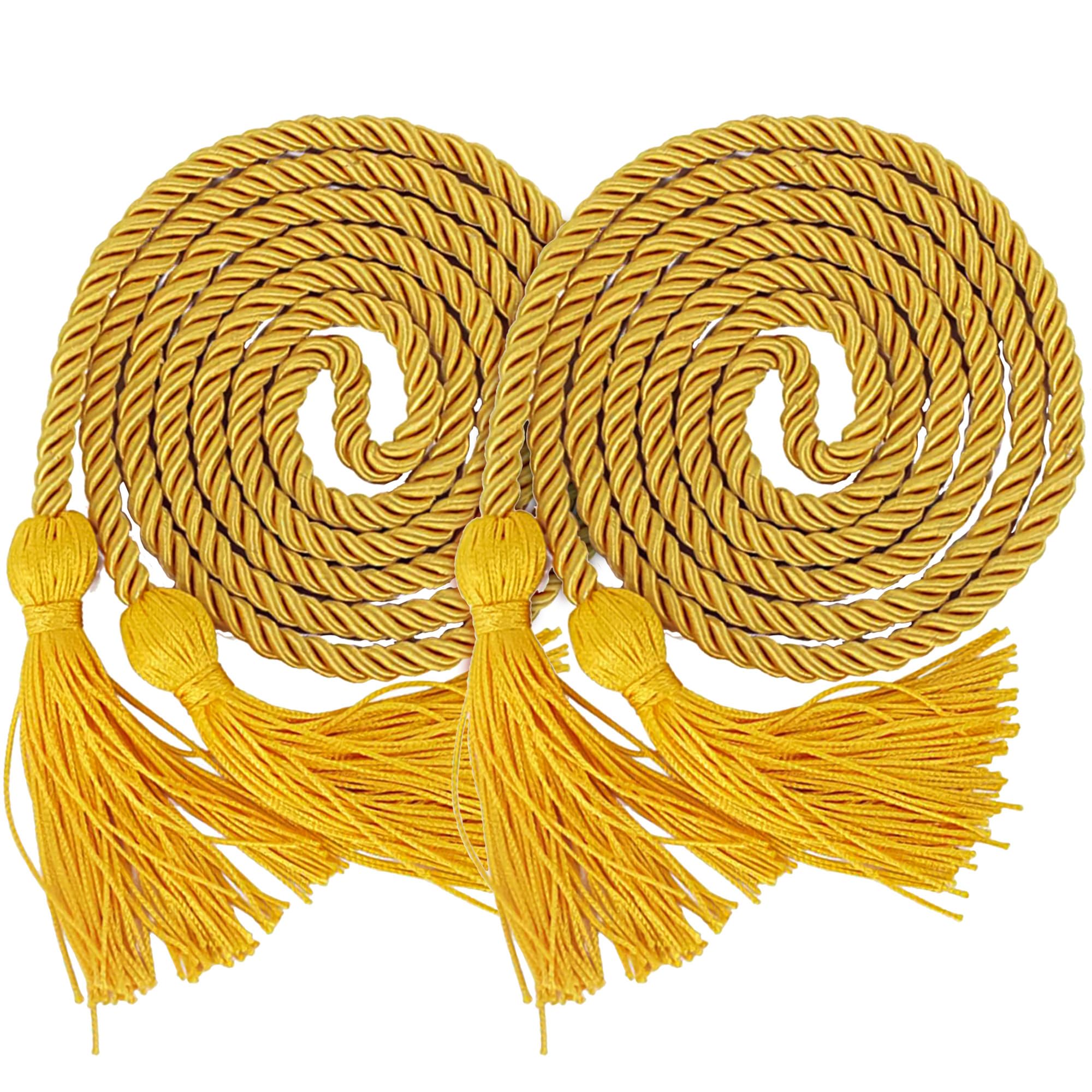 GraduationMall Double Graduation Honor Cords Gold 68"