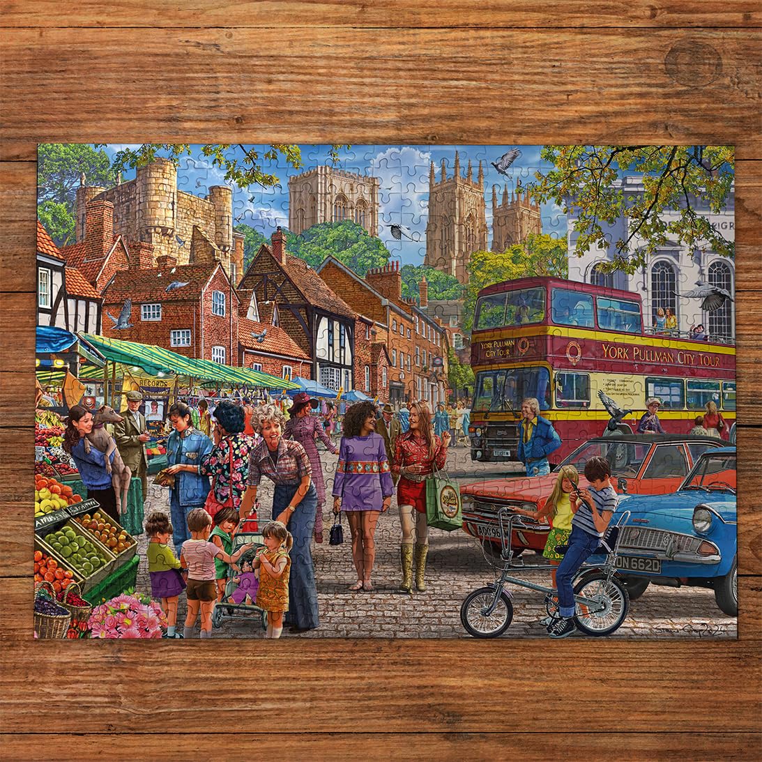 Gibsons York Market 250XL Piece Jigsaw Puzzle for Adults, Colourful City Scene by Steve Crisp - Image 4