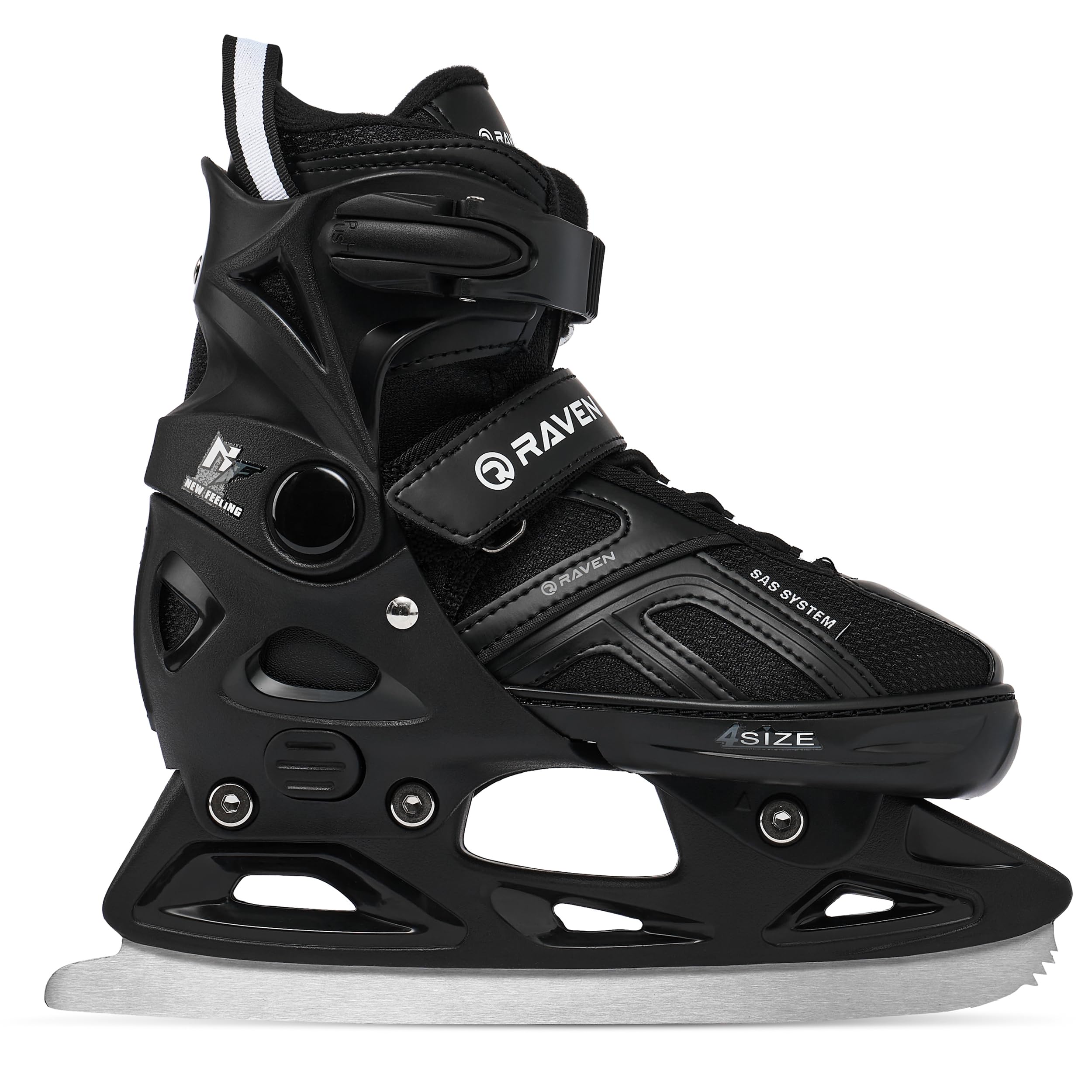 Pattini Inline Raven Pulse Regula 2in1 PRO Black Lame Hockey Ghiaccio