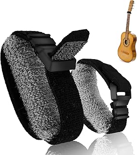 Thinp 2 Pieces Guitar String Mute Dampener, Guitar Wraps Guitar String Cover Tape, Adjustable Bass Mute Silencer, Fretboard Muting Straps, Musical Instrument Accessories