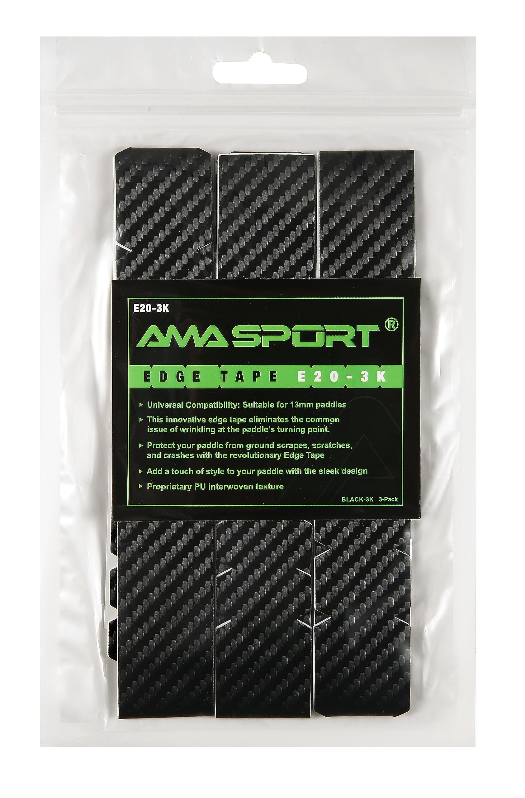 Pickleball Paddle Protection Tape - 3K PU Interwoven Texture