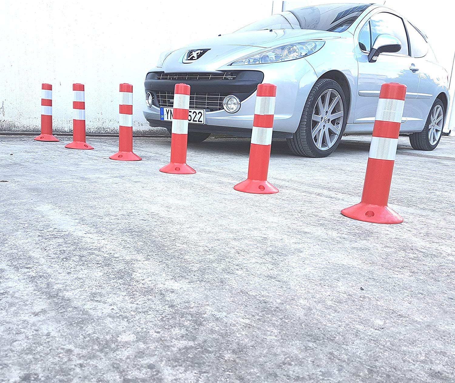 Postes Flexibles Rojo Blanco 45 cm (Paquete de 2)