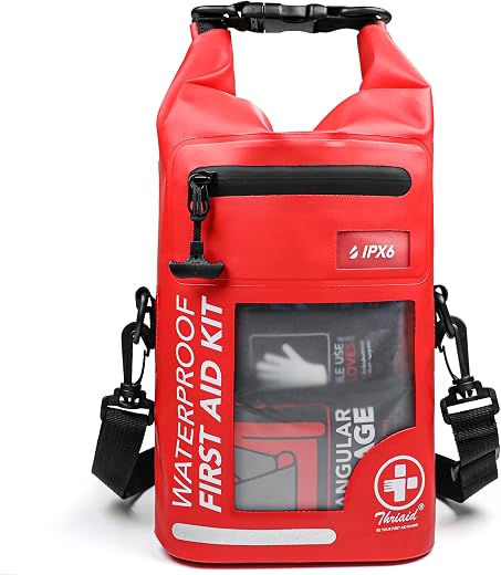 THRIAID 208 PCS Waterproof First Aid Kit, Roll Top Reflective Boat Dry Bag Bug Out Bag, Emergency Medical Kit Ideal for Bo...