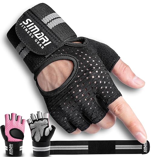SIMARI Breathable Workout Gloves for Men Women