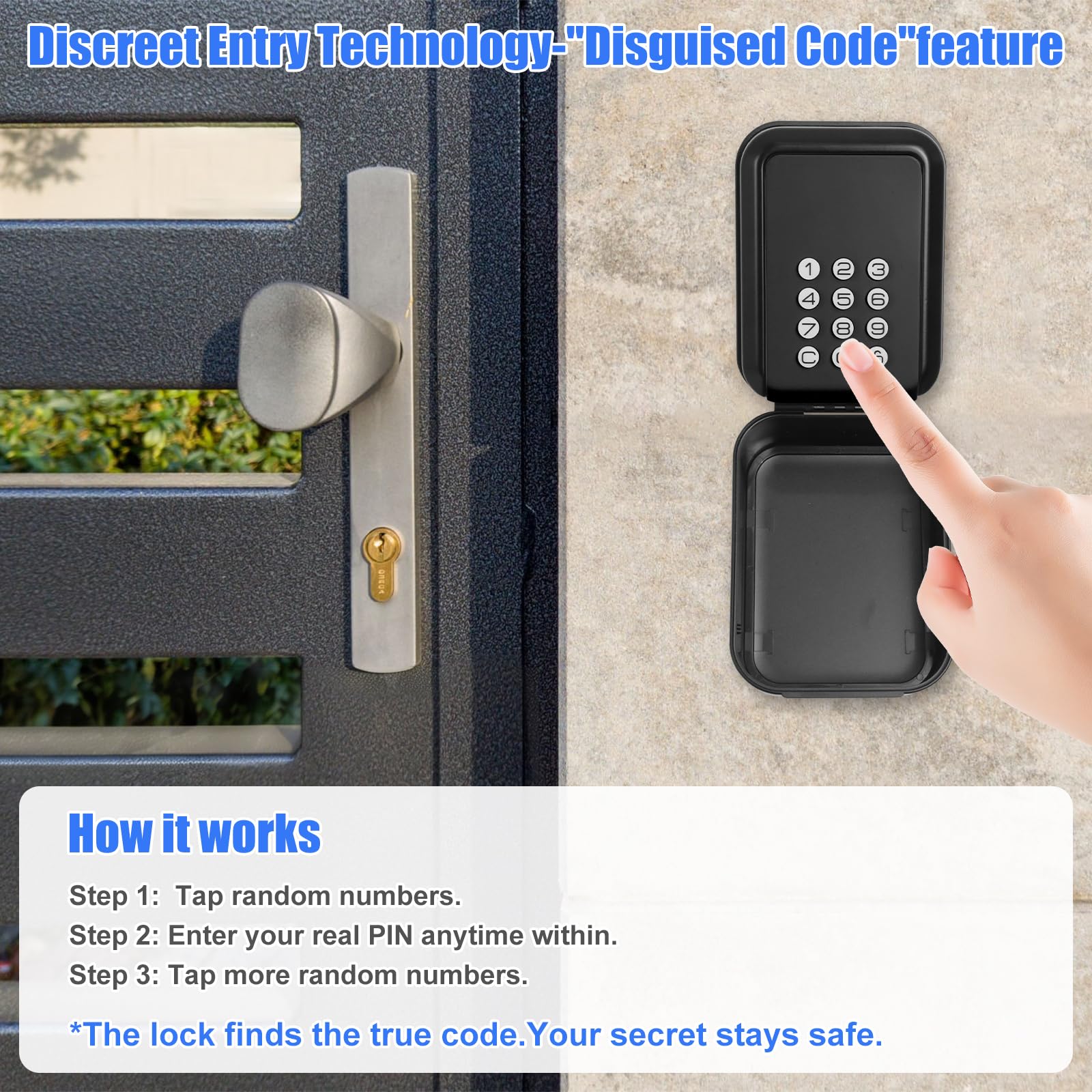 Cassetta Chiavi con Codice,Cassaforte per Chiavi Cassetta di Sicurezza IP65 | Cassetta Sicurezza Chiavi per Chiavis-Bluetooth con App TTLock, Cassetta Chiavi con Codice per Casa Garage Scuola Ufficio