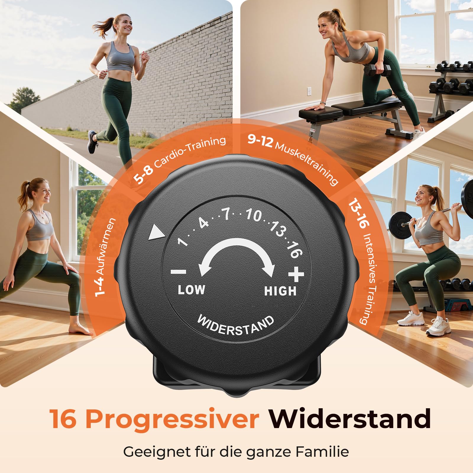 YOSUDA Liegeergometer Testsieger, 16 Widerstufen, Magnetbremse, Leise Liegerad Heimtrainer, verstellbarer Sitz, einfache Montage, LCD-Display und Pulssensoren, 160kg, Heimtrainer Fahrrad für Zuhause