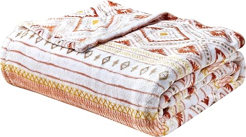 Miniatura 2 de Manta estampada ultra exuberante (50 x 60 pulgadas), tribal azteca