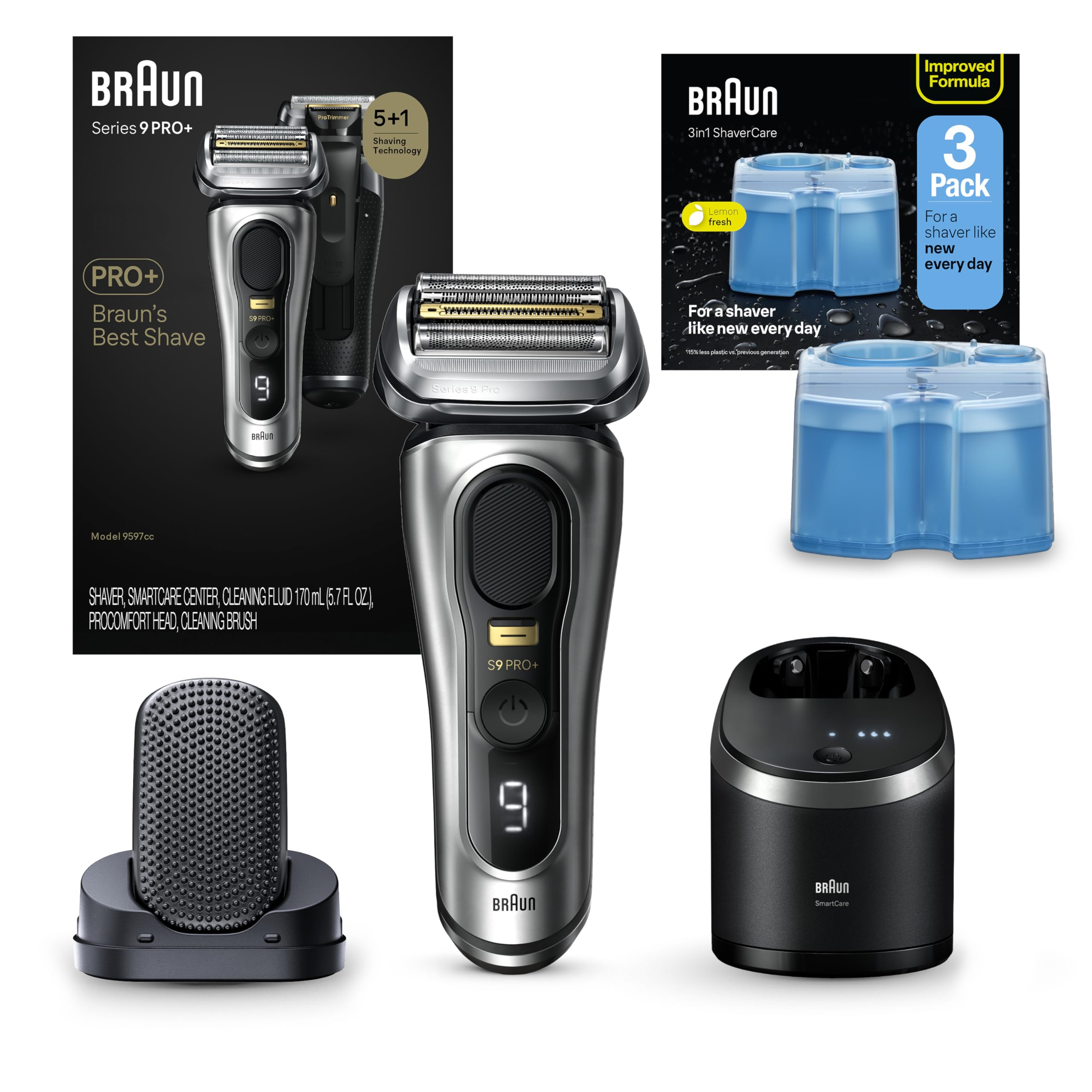 Braun Series 9 PRO Electric Razor for Men 5 Pro Shaving Elements and Shave-Preparing ProComfort Head for Closeness