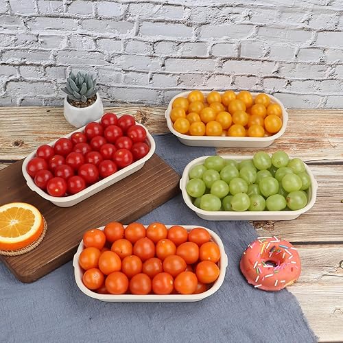 Miniatura 5 de Cuencos de ensalada desechables de 17 onzas con tapas, cuencos de papel de fibra de caña de azúcar, recipientes de comida para llevar, recipientes