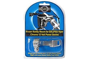 EKLIPES EK1-162 Chrome 12V Viper Power Socket Mounting Bracket for Kruzer Kaddy...