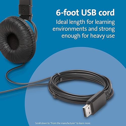 Miniatura 32 de Kensington Auriculares USB de alta fidelidad con micrófono (K97601WW), color negro