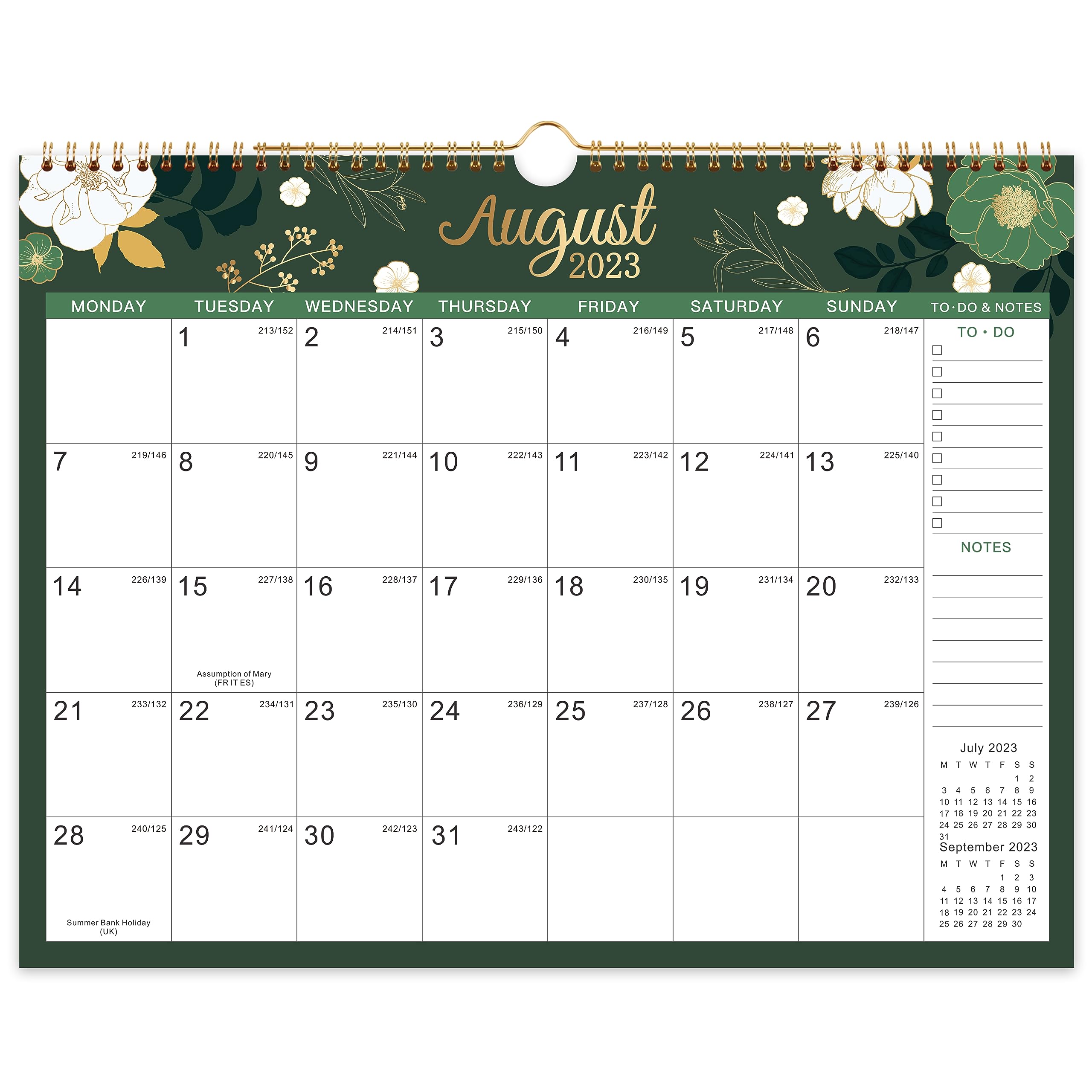 Calendar 2023-2024 - Wall Calendar 2023-2024 with Thick Papaer, March 2023 to August 2024, 11.6"X 14.8", Flower