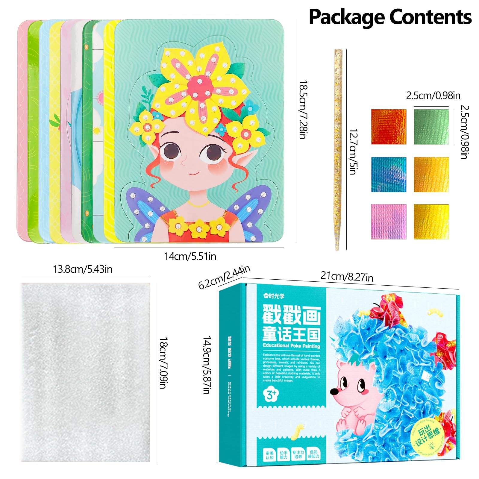 Kit Creativo Principessa Per Bambine - Lavoretto Poke Art, Regalo Per 3