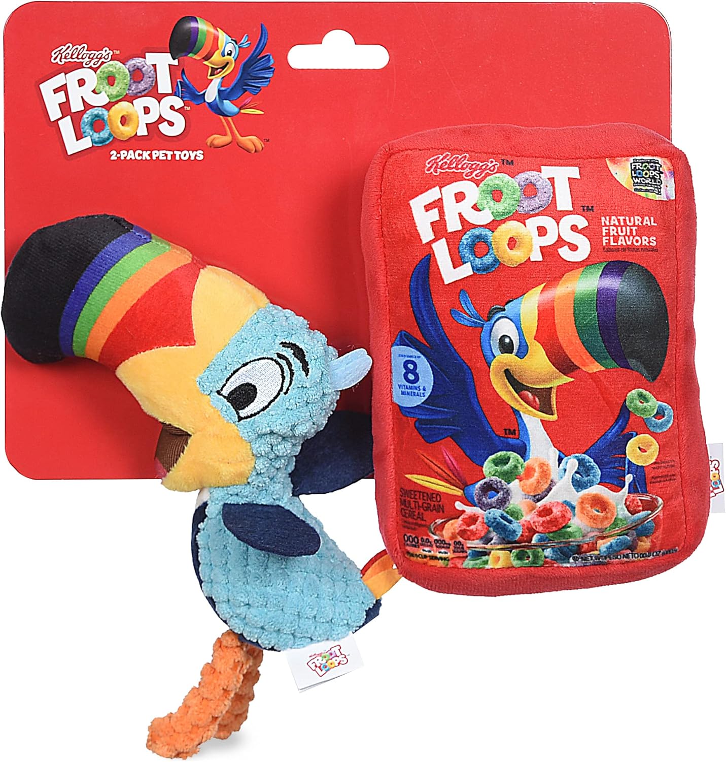 Pet Supplies Kellogg's for Pets Froot Loops and Toucan Sam 2pc Plush