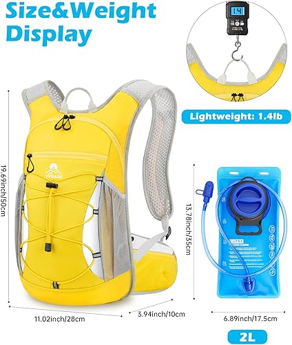 Miniatura 2 de Mochila de senderismo para hidratación, mochila de agua para senderismo, mochila de agua con 15L para correr mochila de agua, para correr, ciclismo,