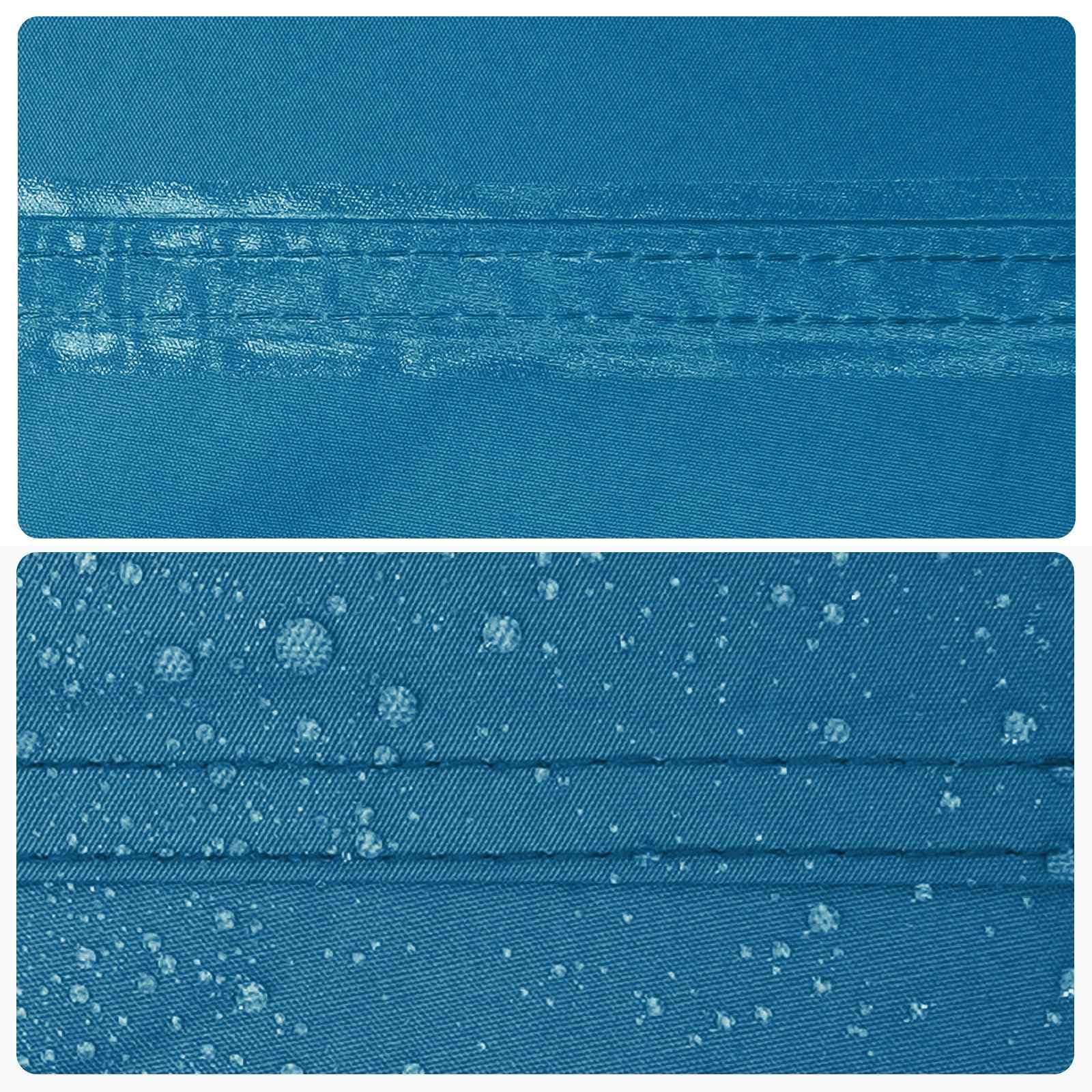 Tarp kempingowy ze ścianami z siatki niebieski 270 x 210 x 210 cm | Wodoodporny dach, drzwi z zamkiem błyskawicznym, regulowana wysokość, stabilna instalacja, do hamaka i dmuchanego materaca
