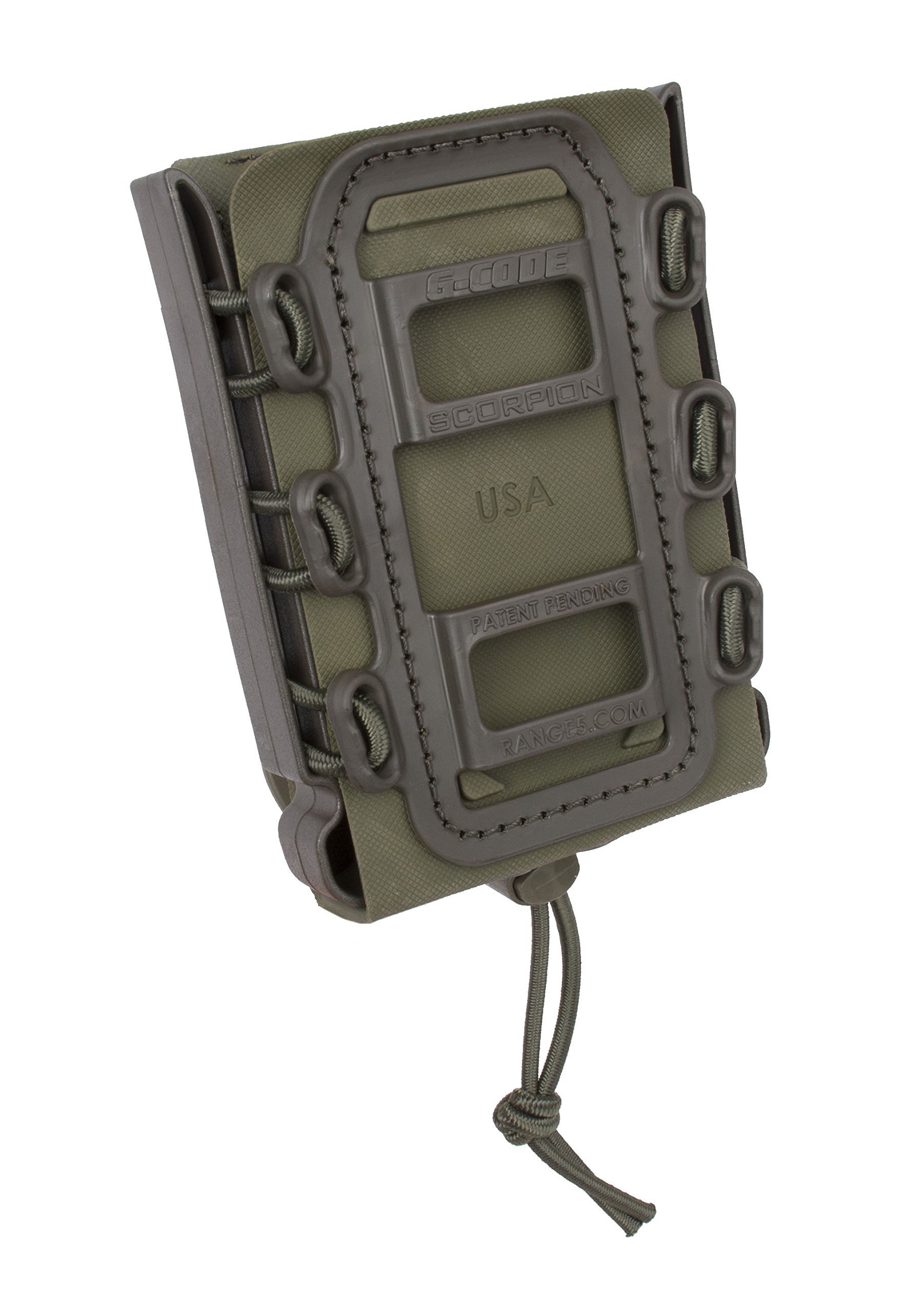 Rifle Soft Shell Scorpion Mag Carrier (OD Green) with Paddle Attachment 100% Made in USA