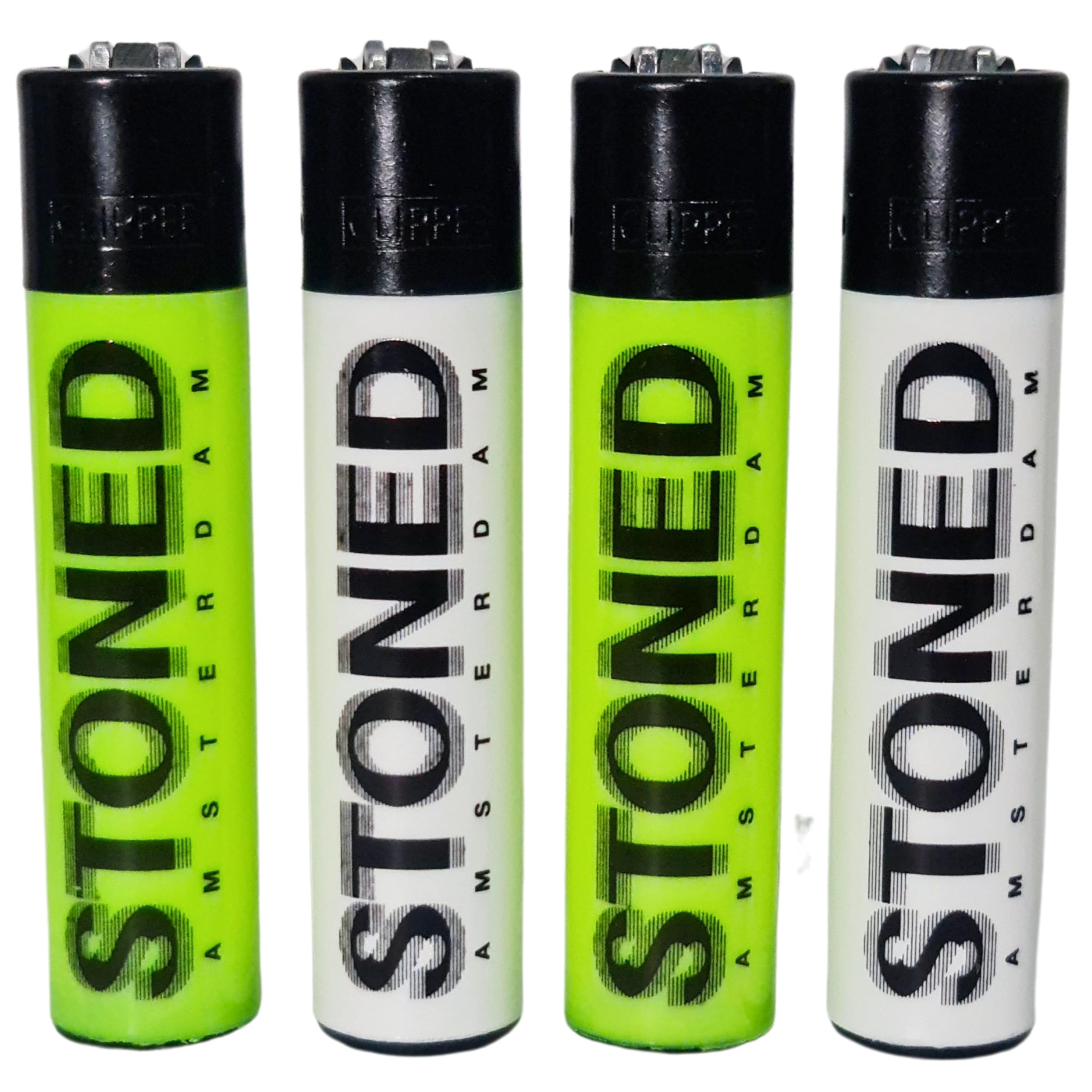 4 x Clipper Lighter Set Gas Refillable Windproof Lighters Standarad Size Replaceable Flint Rare Limited Edition (Planet Flowers 1) — view 9