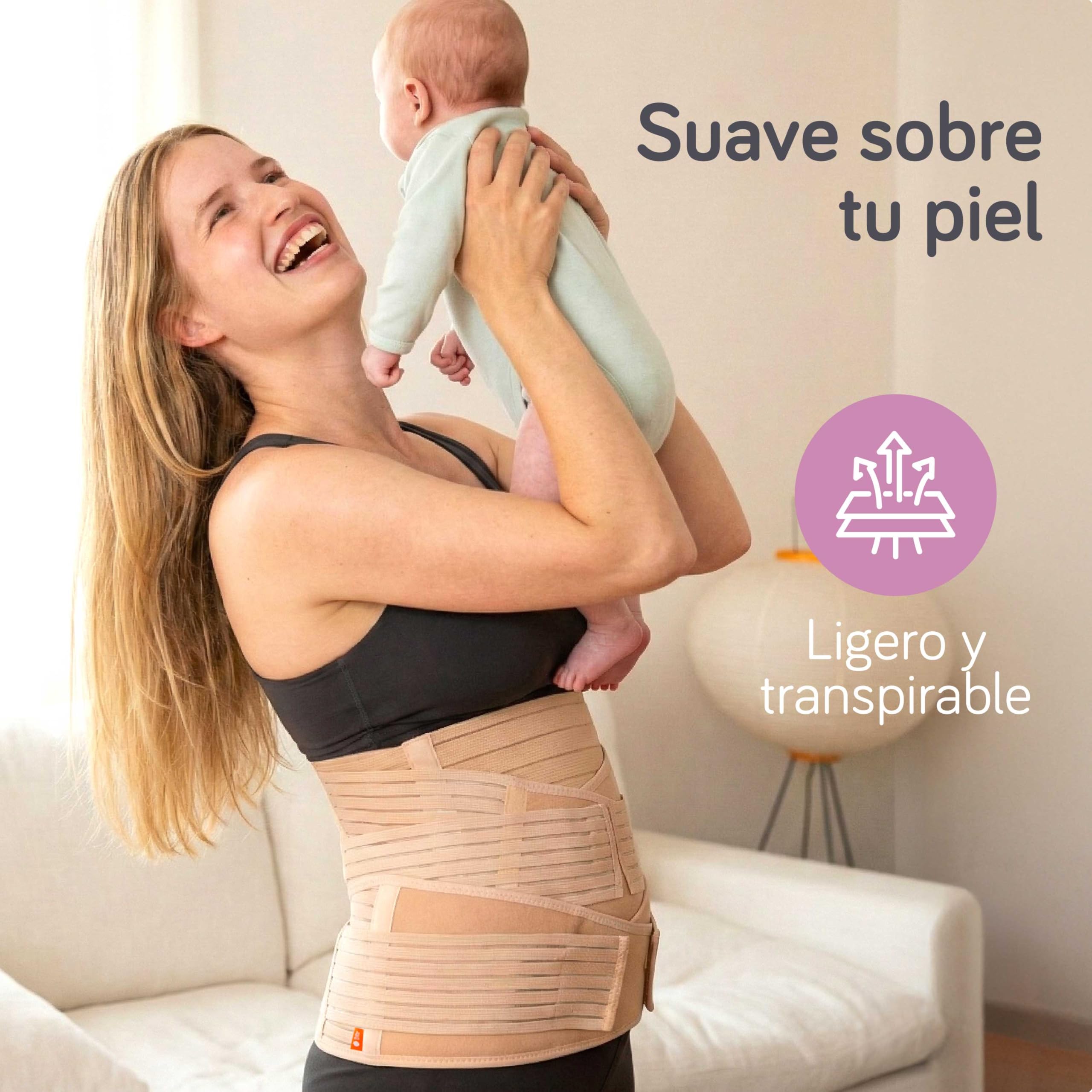 Baby Uma Faja Postparto para Recuperación Abdominal 3-en-1 - Fajas Postparto, Faja Postparto Cesárea, Ligera & Transpirable, Fácil de Poner y Quitar