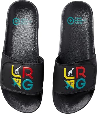 LRG mens Mens Rasta Stacked Logo Slides