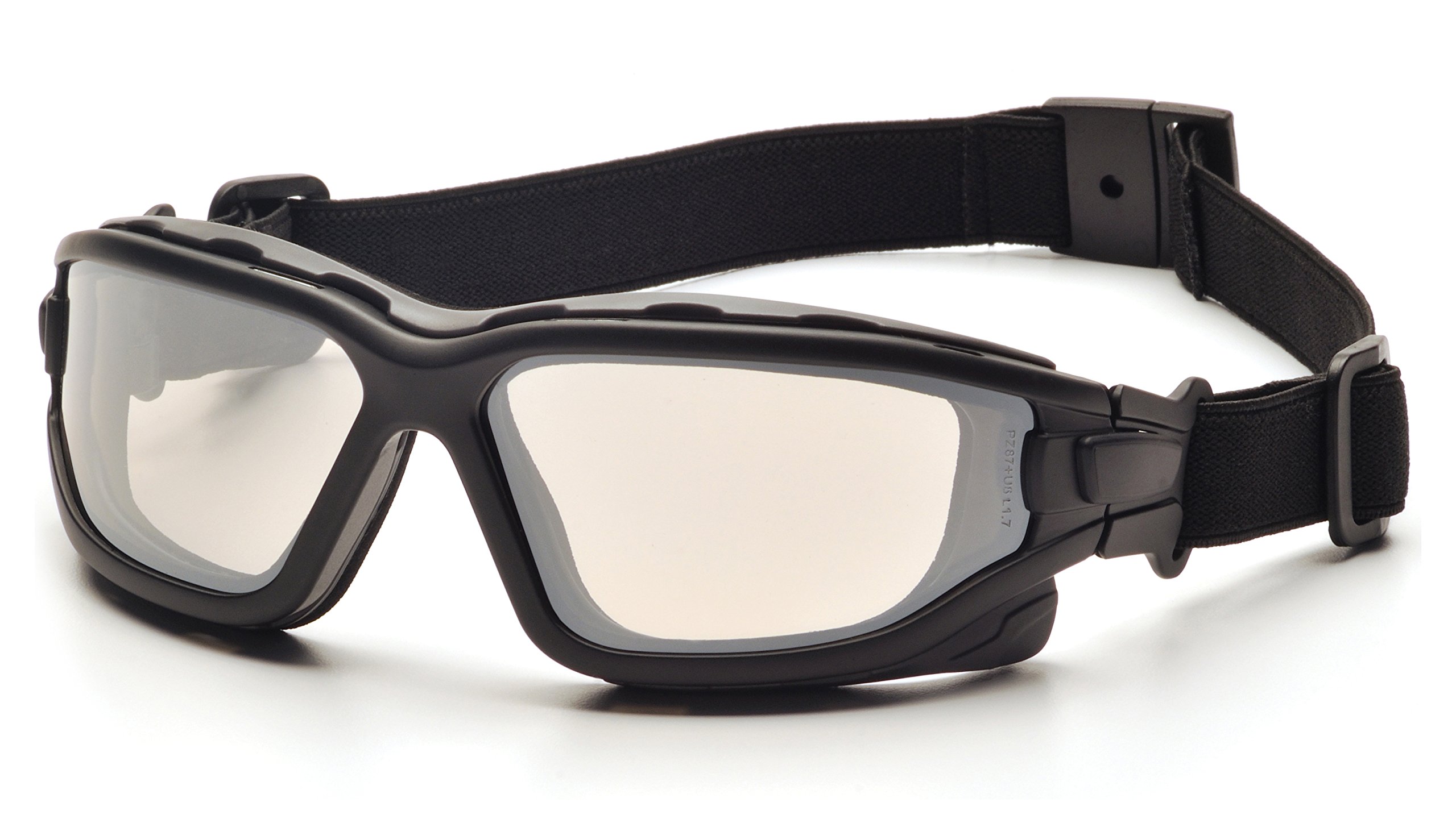 PYRAMEX I-Force Sporty Dual Pane Anti-Fog Goggle, Black Frame/Clear Anti-Fog Lens