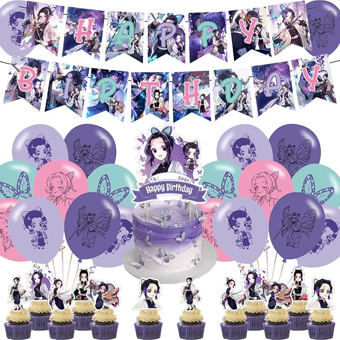 Buy Kochou Shinobu Party Decorations,Birthday Party Supplies For Kochou