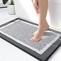 Vista 113 de OLANLY Alfombras de baño 30x20, tapete de baño de microfibra extra suave y absorbente, antideslizante, lavable a máquina, secado rápido, alfombra